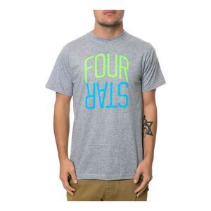 Fourstar Clothing Mens The Fourstar Two Tone Arch Graphic T-Shirt, NWT
